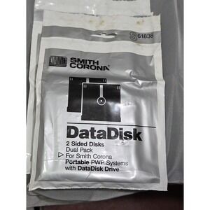 Smith Corona SET 2 DataDisk Personal Word Processor Discs S61838 Sealed